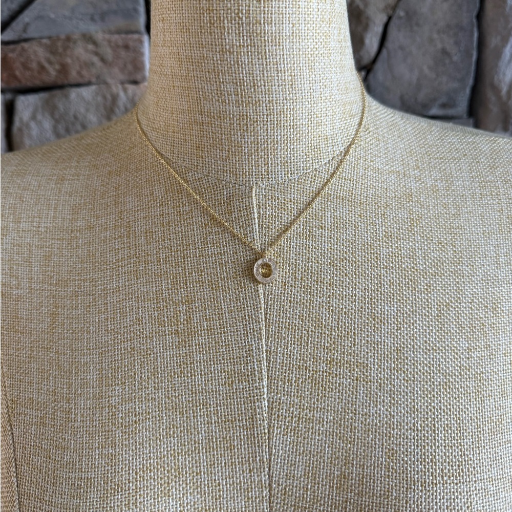New🌟”O” Anthropologie -Elegant Gold Pendant Necklace